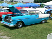 BABY BLUE AND WHITE 1956 CHEVY